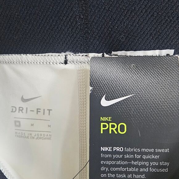 Nike Pro Cream Leggings with Black Accents - Picture 2 of 7